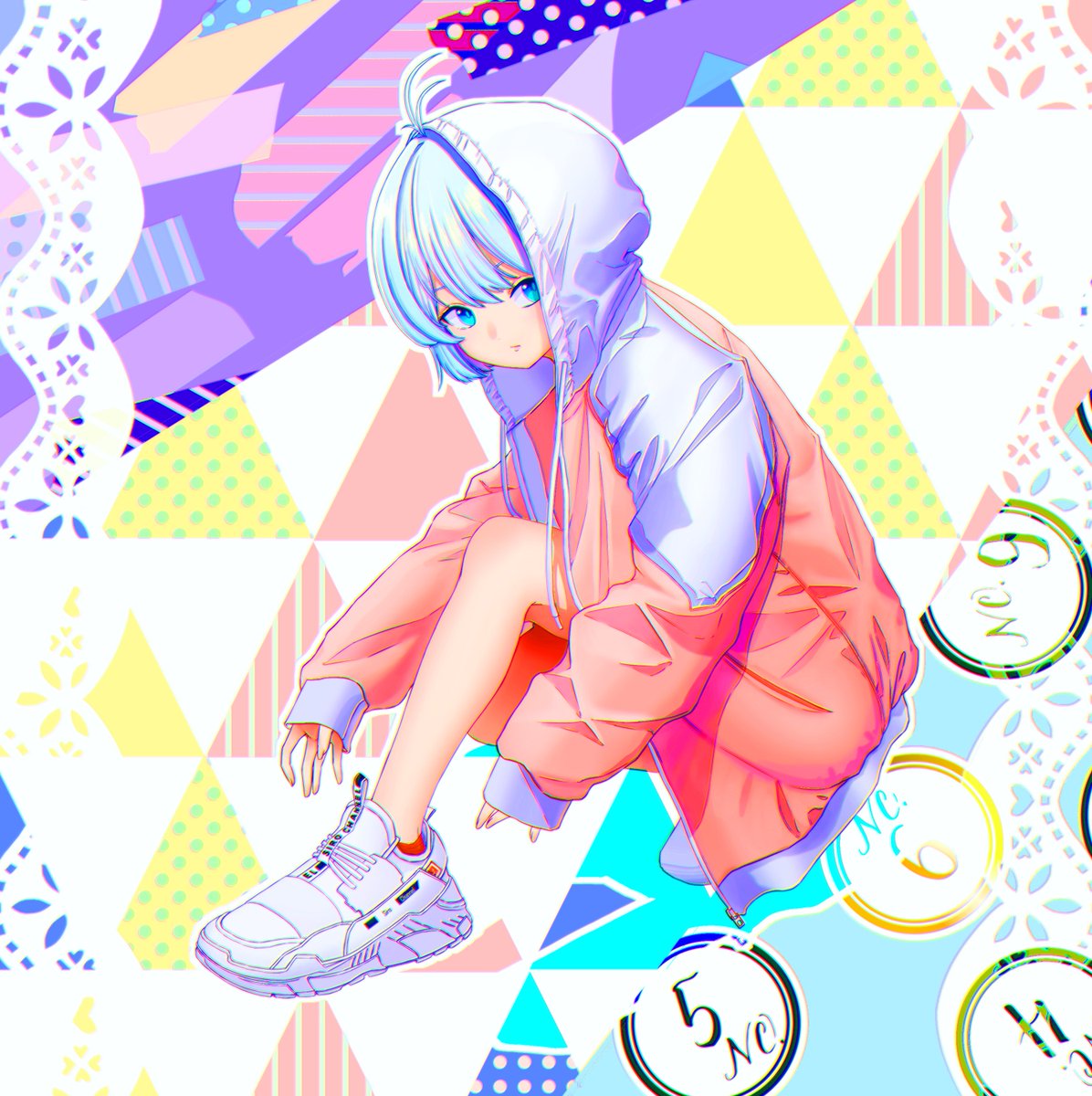 #絵を彩度100にすると超派手 