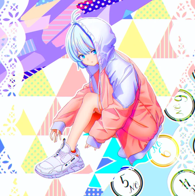 #絵を彩度100にすると超派手 