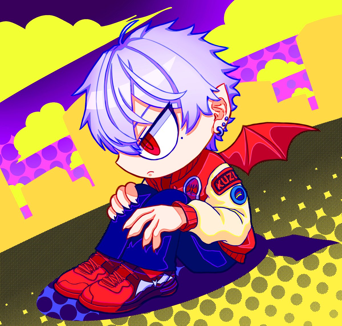 #絵を彩度100にすると超派手 