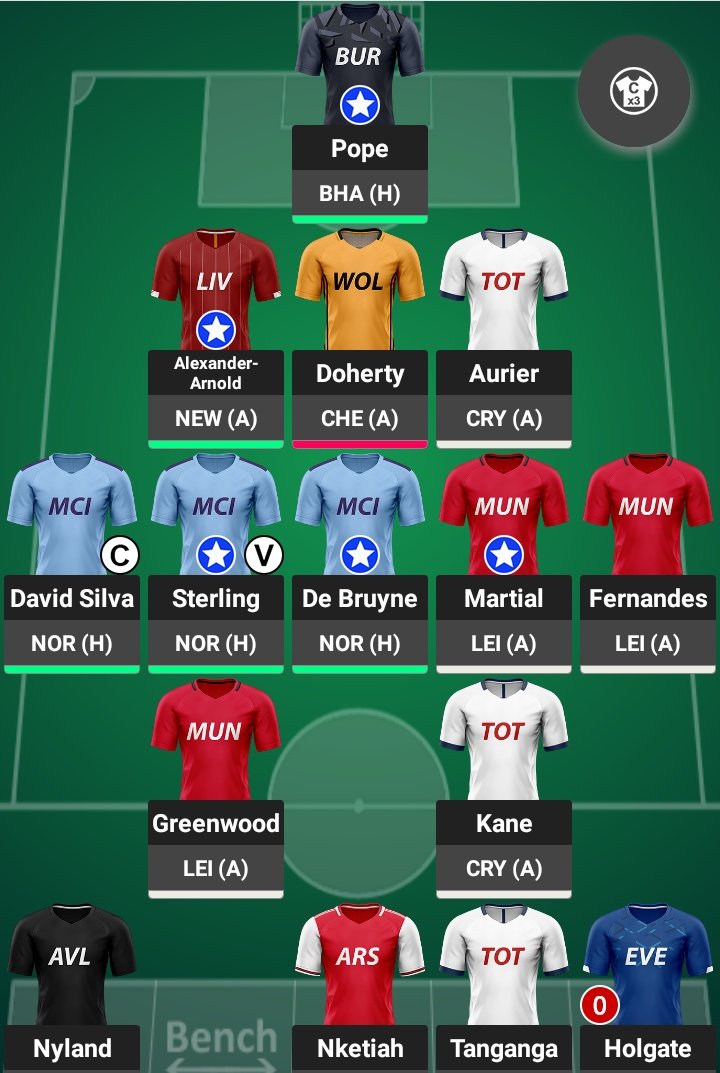 FPLFallout's tweet photo. #Salah ➡ #Dilva TC
#Giroud ➡ #Kane (-4)
Do I swap TAA for Williams!?
#FPL https://t.co/qpgh34opyt