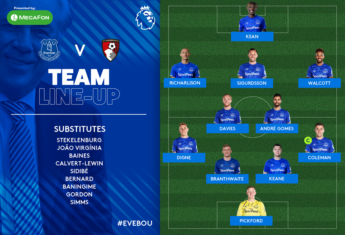Everton's tweet photo. 🚨 TEAM NEWS! 🚨

2️⃣ changes
🇮🇹 Moise Kean starts

𝗖𝗢𝗠𝗘 𝗢𝗡 𝗬𝗢𝗨 𝗕𝗟𝗨𝗘𝗦! #EVEBOU https://t.co/kzEShmYHtY