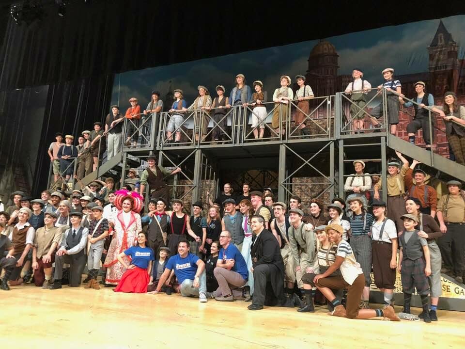 Here's our cast /crew of Disney's NEWSIES with our friends from Disney Theatrical Licensing after our show at the 2018 International Thespian Festival!  We had a blast doing this show and we'd love to share it with you this coming Weds-Sun!  View online! Floydcentraltheatre.org