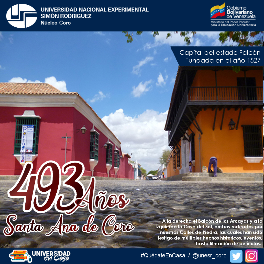 unesr_coro's tweet photo. La historia sigue viva y camina por nuestras calles de piedra #493años #SantaAnaDeCoro #YoSoyCoro ❤️☀️🌵
.
.
.

@NicolasMaduro
@CesarTrompizVEN
@MPPEUVEN
@renriqueramos
@unesroficial
 @GobVictorClark
 @Pito_Acosta https://t.co/DgcjTA7Huc