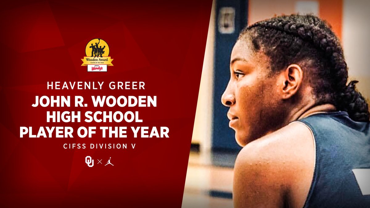 OU_WBBall's tweet photo. Quite the addition to her resume.

@IhoopCrzy has been named the John R. Wooden High School Player of the Year for her district!

🏆 https://t.co/KYl9T84hiH https://t.co/vkBT83wcz1