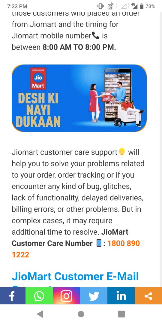 InJiomart's tweet photo. https://t.co/6KMDay73hK
                     ^^^ 
To know more about jiomart customer care (Whatsapp no. ,e-mail)and refund policy.
#jiomart #jiomart_support #jio #jiomartscam #jiomartindia #jiomart2020 #jioplatforms #jiomartcustomercare #jiomartsupport https://t.co/IbJ5ARMzAO