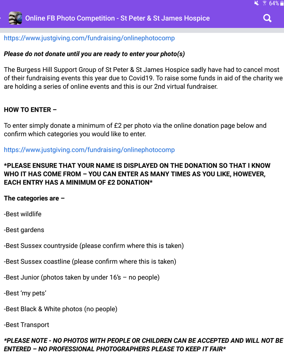 BHSupportGrp's tweet image. We are currently running an online photo competition for @StPeterStJames. Pls see the link in our bio for details &amp;amp; RT 😘
facebook.com/groups/onlinep…

 #burgesshill #haywardsheath #hassocks #hurstpierpoint #sussex #midsussex