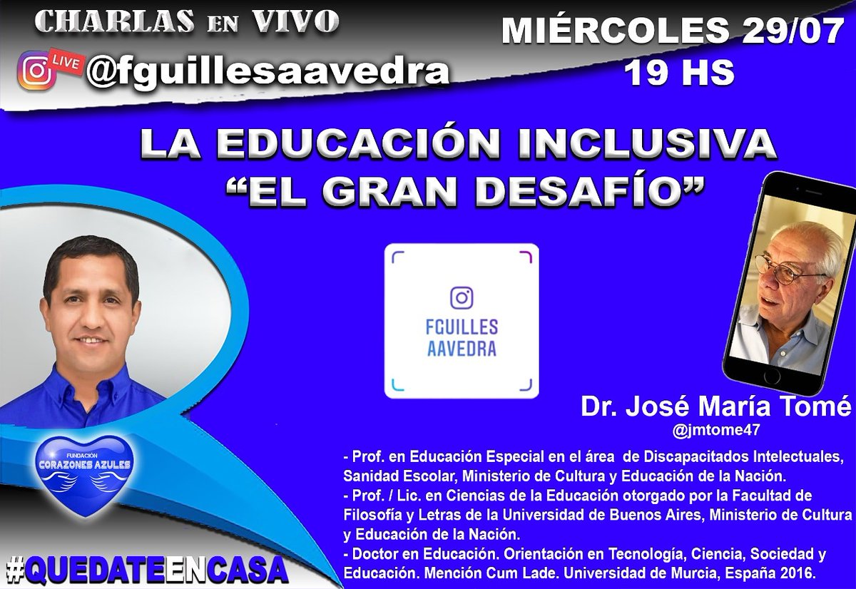 La Escuela Inclusiva
"EL GRAN DESAFÍO"

#Educación 
#Inclusión
 
Conversamos  con el Dr. José María Tomé
Seguimos Aprendiendo