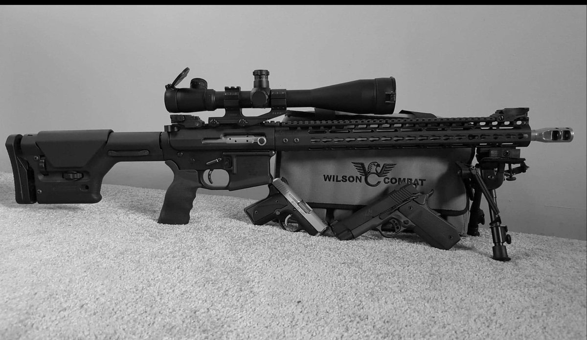 AmBeardad's tweet photo. I finished this build 5 years ago and still my favorite rifle. A custom Noveske with a Shilen barrel, JP brake, Timney trigger, Young Machining National Match side charging bolt carrier, and a Leupold LRT 8.5-25x scope on top. #gunporn #tackdriver https://t.co/DJqF3w0Orz