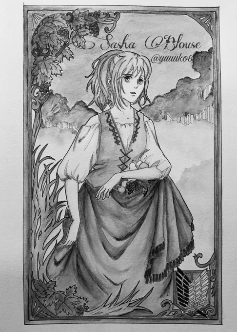 #絵をモノクロにするとかっこいい
うふ(〃ω〃)やってみた😁 