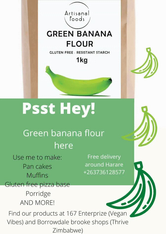 artfoodsgroupzw's tweet photo. Banting, trying to lose weight, looking for potassium supplement for high BP, we have green banana flour for you. Covid-19 special order 3kgs and above and receive free delivery and free baobab juice for your vitamin C supplementation #redmarketsunday @iMisred https://t.co/gtF1VmZklU