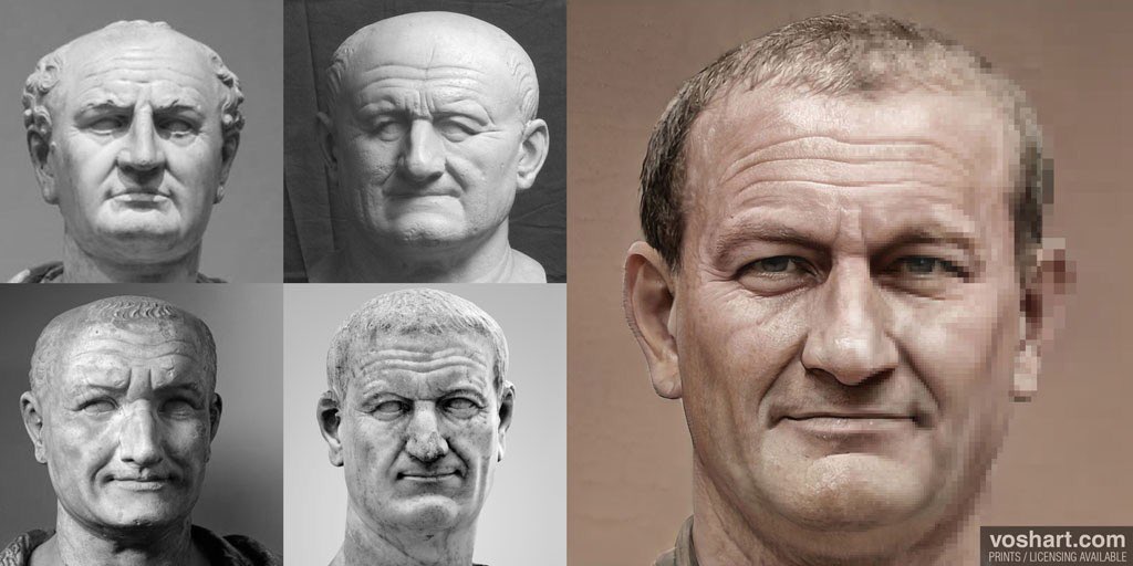 OptimoPrincipi's tweet photo. These photoreal Roman emperors are such fun! Vespasian looks like a wily country pub landlord who has just put a fee on walkers using his toilets. https://t.co/9QWkdKe64X #vespasienne https://t.co/VguEhecA8M
