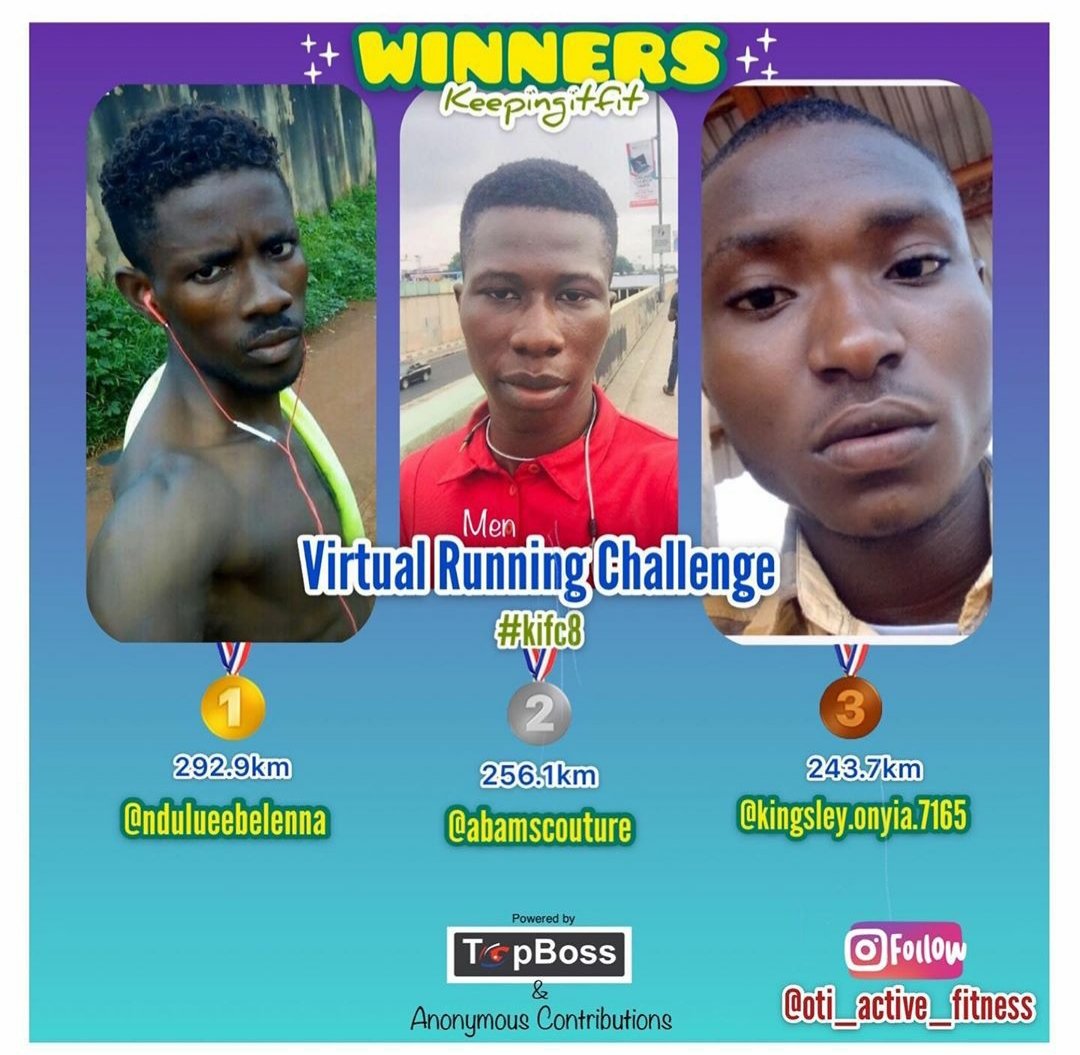 fit_trackers's tweet photo. Congratulations To Our Trio (Mary @marybhukks, Zainab & Ope) On Coming 1st & 2nd Female Category & 2nd Male Category In The #KeepingItFit Virtual Running Challenge
.
.
#FitTrackers Wish You Guys More Wins
Team Bring It Home. https://t.co/3i3tBjAHeE