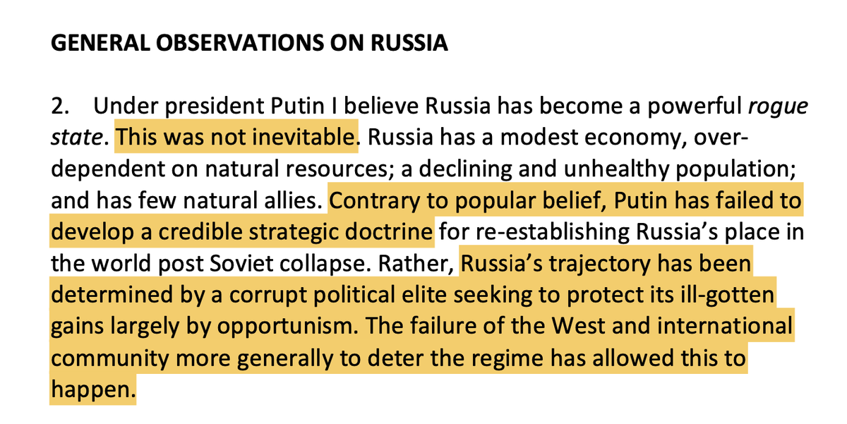 Putin and Russia, according to Steele, didn't need to have this much power - and in fact they may be in real trouble.The West let this happen (which perhaps means we can take effective action now.)