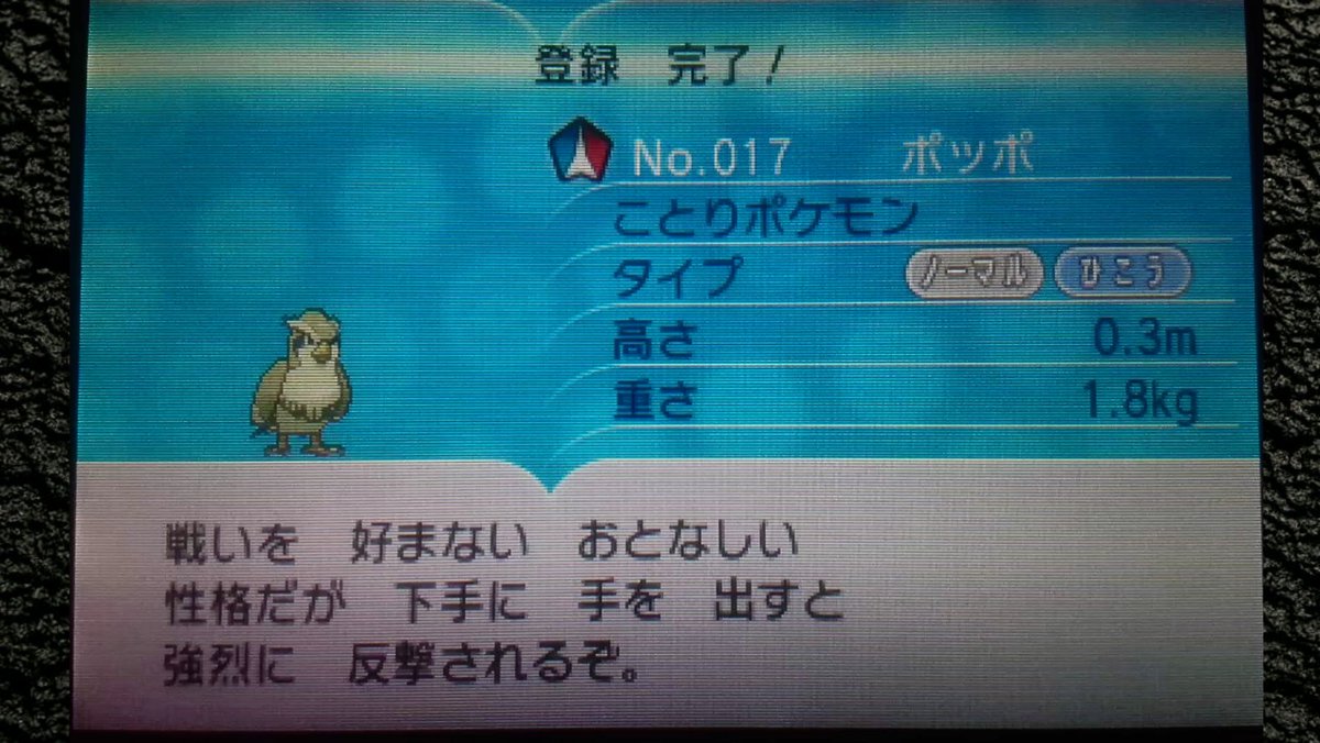 ぱすてる青 Xy色違い縛り ２匹目の色違いはリーフグリーンでも捕まえたポッポ 試行回数は1237回 色違いを捕まえたら次の街に加え第六世代で初登場したポケモン六匹で殿堂入りというルールなのでいきなり厳しい序盤となりました 色違い縛り