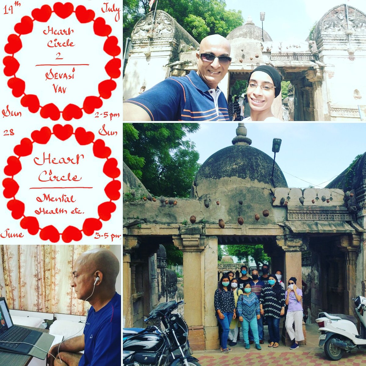 manjeetkhurana's tweet photo. Last Sunday, hd a wndrful #HeartCircle 2 whr evry1 shared their xperiences of #Corona times. V met @ Sevasi Vav, a 500-year-old heritage structure in Baroda.

The 1st ❤ circle ws held online last mnth on #mentalhealth issues triggered by d untimely demise of #SushanthSinghRajput https://t.co/BBvbw7MiJ8