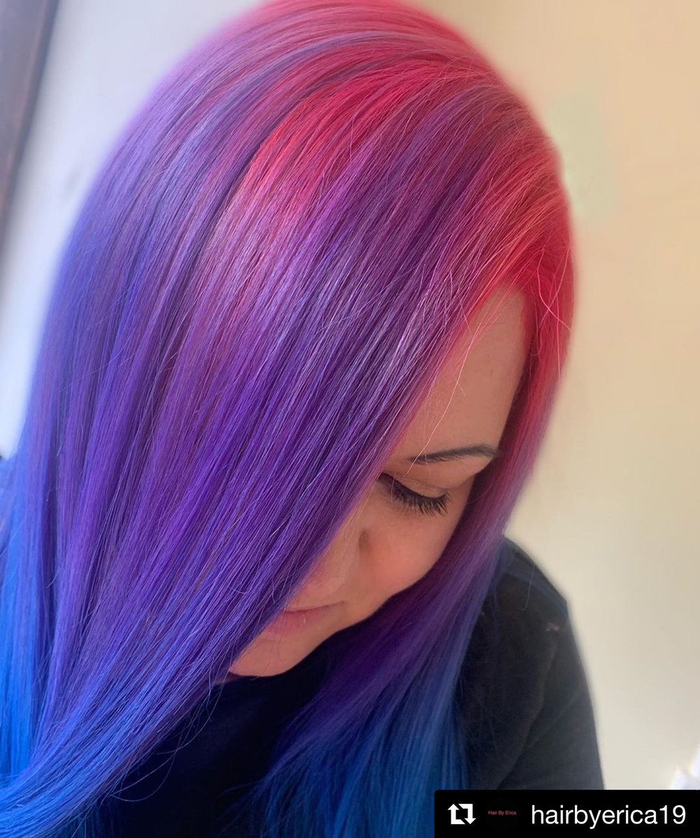 KnightAndWilson's tweet photo. When the blend looks like this...😍 #Repost @hairbyerica19 with @get_repost
・・・
#hairtransformation #colourtransformation #colourbleed #colourfreedom #pinkhair #purplehair #bluehair #blendedhair #blendedhaircolour #crazycolours https://t.co/2vVrsaK4RV