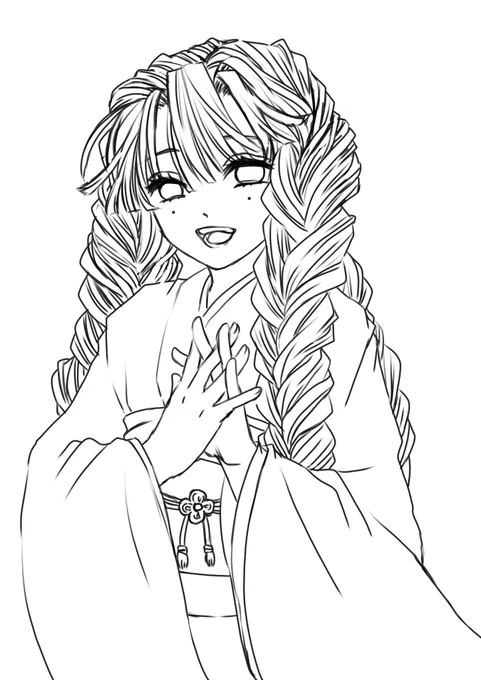 娘氏と娘氏のお友達にぬり絵作った 