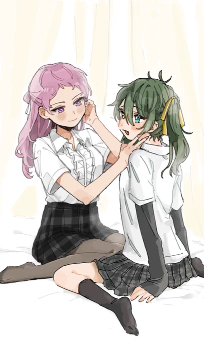 (⚠️女体化)

かわいいの最先端ヒューマンなちみや先生と、またまたアイドルちゃん♀絵茶したよ!!
見て見て見て〜〜〜〜〜!!??⚙? 