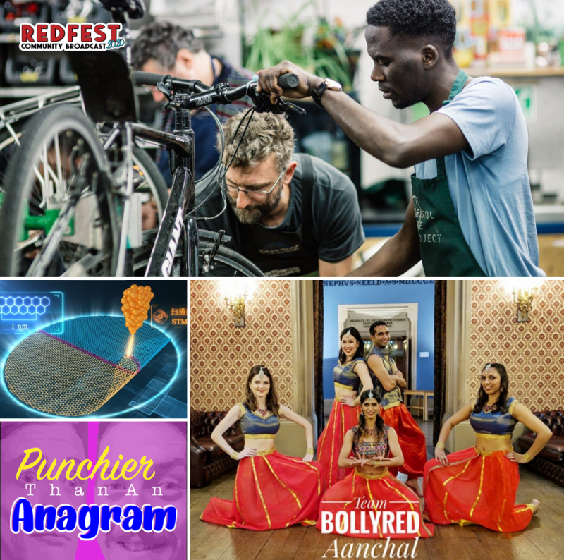RedfestBristol's tweet photo. New line-up ALERT- @bollyred teaching you basic Bollywood dance moves, @bristolbikeproj explaining useful bike hacks, @PunchierThan- a comedy act duo you won't want to miss, and Ask a Physicist answering all your mind-bending conundrums about the science of physics! #redfest20 https://t.co/Rx7u4EKMpS