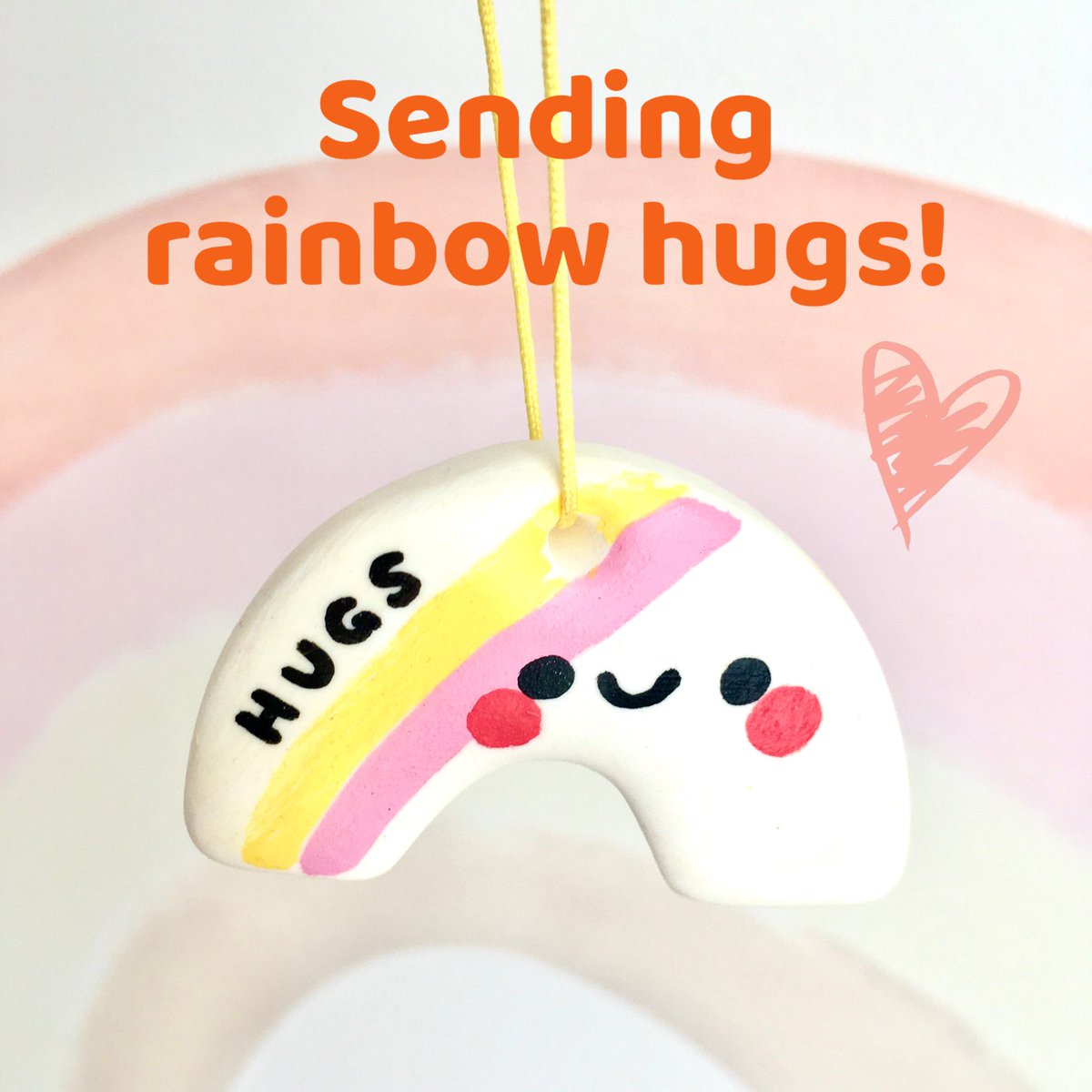 Morning! Wishing everyone a happy #Sunday , with Rainbow Hugs! I love hand painting these cute #ceramic hanging  #rainbows ! x🌈❤️

#UKGiftAM #UKGiftHour #rainbowgift #cutegift 

etsy.com/uk/listing/802…