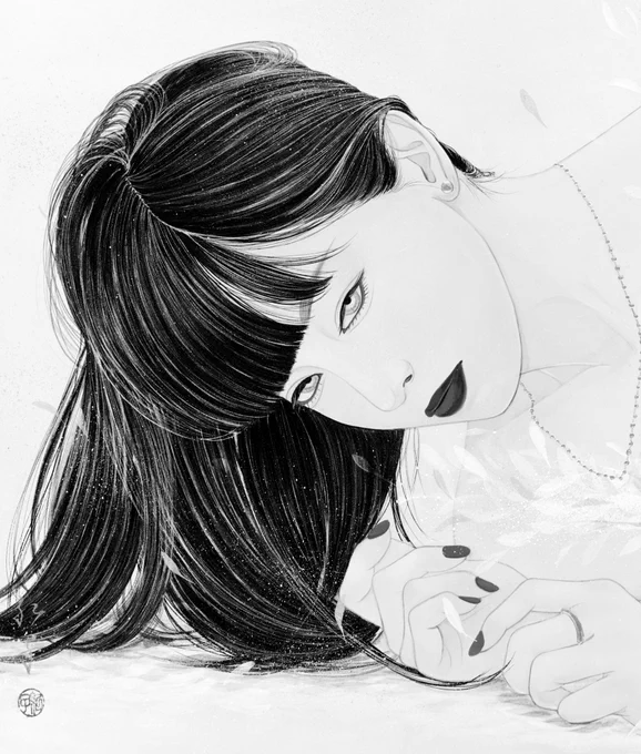 #絵をモノクロにするとかっこいい

元々色数は少ないけど✍️? 