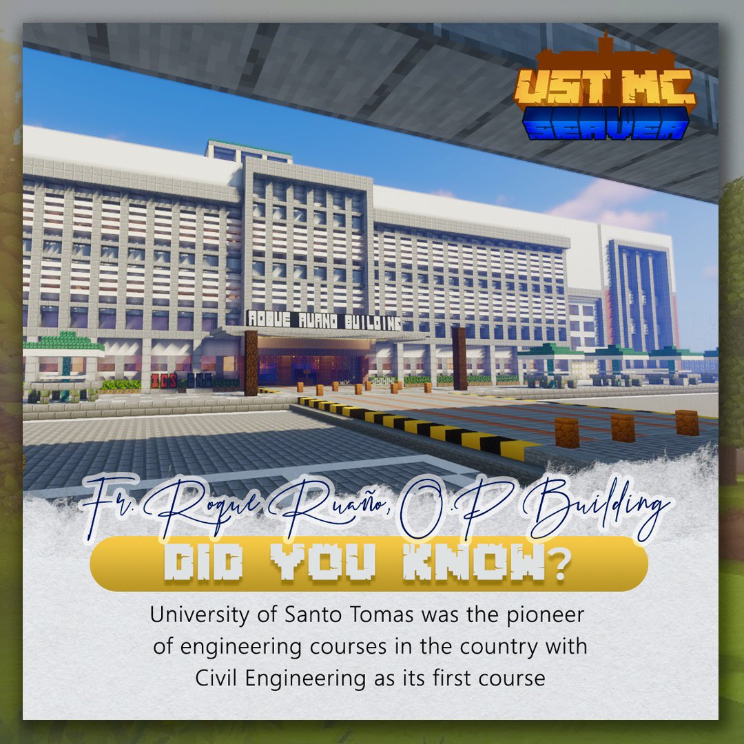 minecraft_ust's tweet photo. With the server's release right around the corner. Let's give some Thomasian facts to give some knowledge to our incoming freshies! π― π
#GoUSTeMC
#ThomFacts https://t.co/YowU3SjbTq