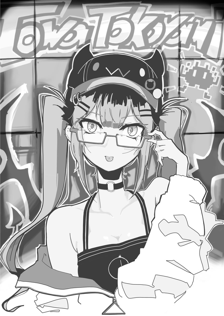 #絵をモノクロにするとかっこいい 