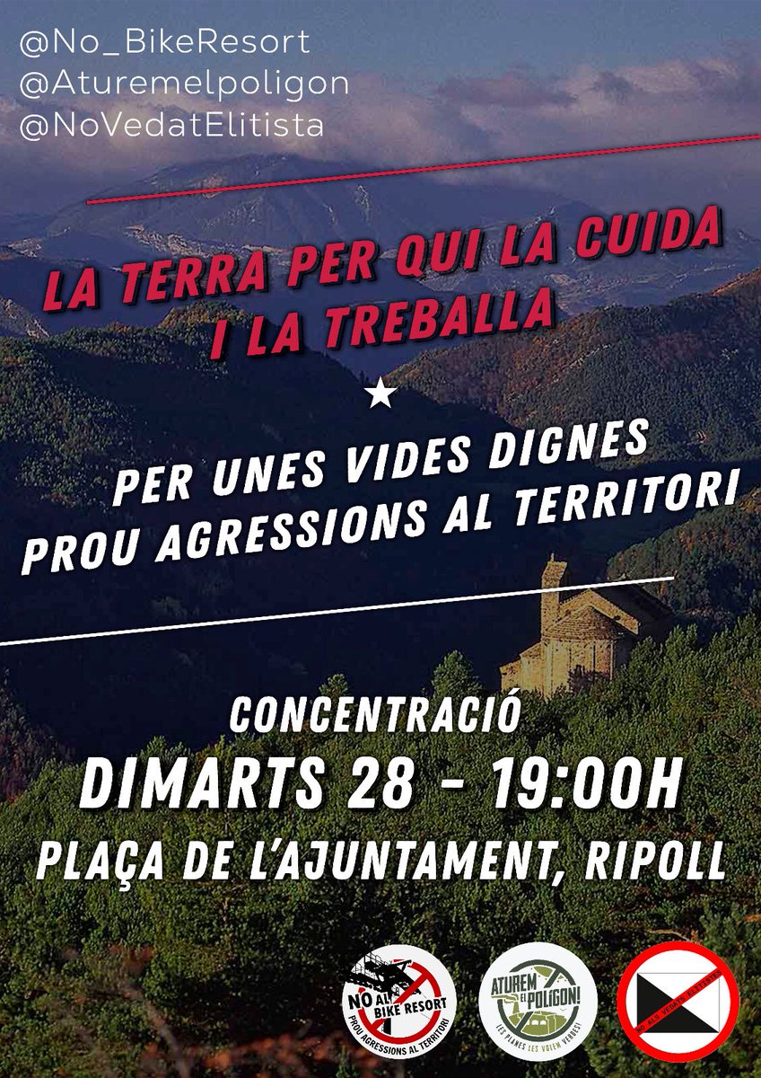 Aturemelpoligon's tweet photo. @juntsperripoll va anunciar fa dies que segueixen endavant fent passos per requalificar la plana de la crta de les Llosses.
Davant les agressions al territori que amenacen la nostra comarca unim esforços:

Ens veiem dimarts a les 19h a la plaça de l'ajuntament de Ripoll! https://t.co/0uB2Kzvibl