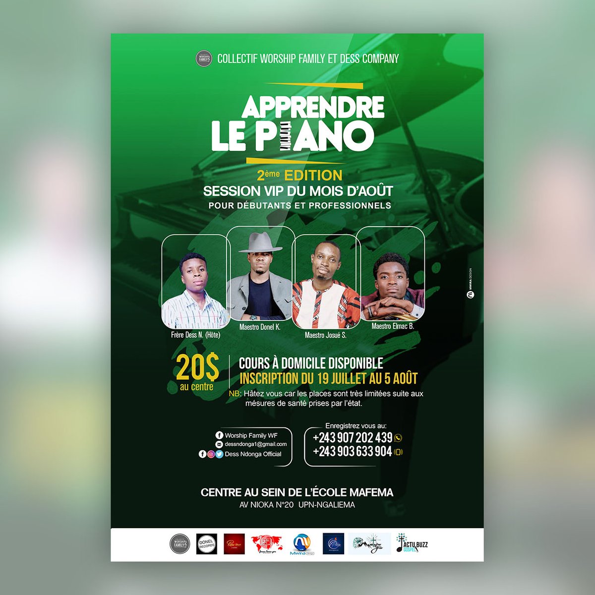 Dess_Ndonga_'s tweet photo. L'enregistrement est gratuit !
Voici l'occasion pour vous d'apprendre le PIANO(SYNTHÉ) avec des profs qualifié !
0907202439(Whatsapp et appels)
#Apprendrelepiano https://t.co/MaEygu6LPg