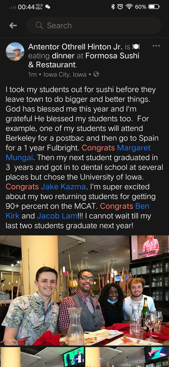 phdgprotein86's tweet photo. I miss my students already. Congrats @margaretmungai_ &amp; @Jakekazm on finishing in @IntMedAbel lab and graduating.   You two are on to bigger and better things!  @BenKirk5 and @JacobLam69 I'm so proud of the both of you-90+ % on the MCAT. Let's finish your last year in style! https://t.co/UDWUaEh1e0