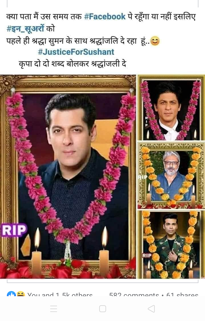 pragyaraipsit's tweet photo. #janandolan4SSR 
Rip bollywood Mafia,Nepotism products , nd chaploos...... when will the case be handed to CBI when evidences will get tampered? https://t.co/hrlIvvHhzz