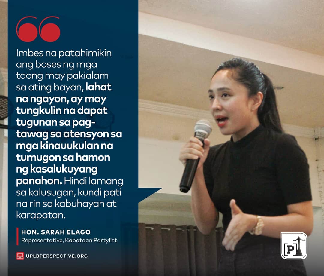 uplbperspective's tweet photo. Hon. Sarah Elago (@sarahelago) of Kabataan Partylist (@KabataanPL) called for a "display of vigilance" in a time of increasing human rights violations from the state, the anti-poor nature of online classes, and the increasing unemployment rate.
#SOYA2020
#STYP
#SONAgkaisa2020 https://t.co/6wih3TJjvP