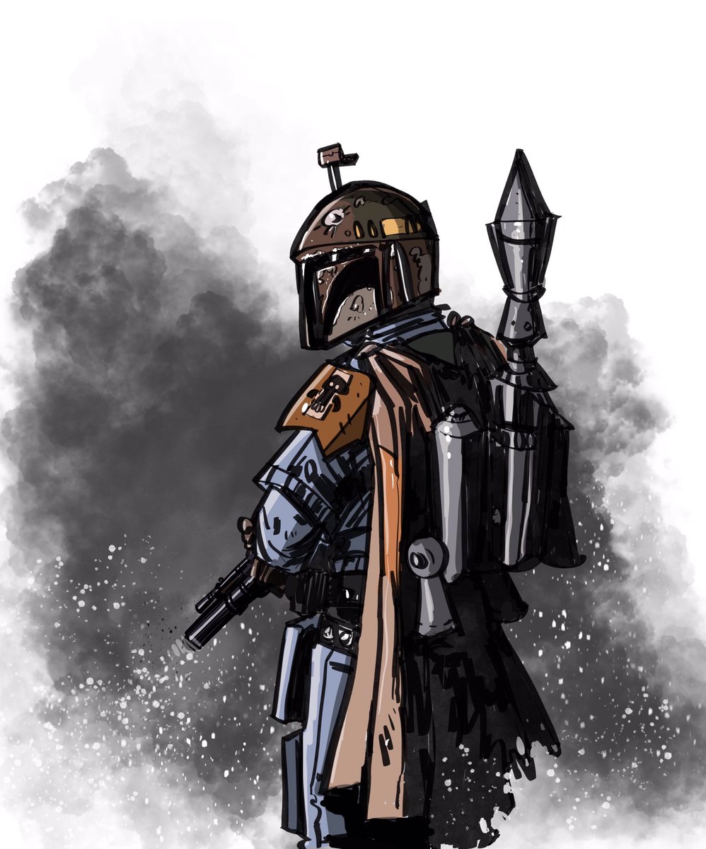 tokyosexwhale's tweet photo. QUICK 24 Hour compo just for the hell of it! You could win a signed A3 Boba Fett sketch giclee print. RT and follow and I’ll pick a random person from the RTs at midday tomorrow. (Monday 27th July) https://t.co/vlBivEWzvu