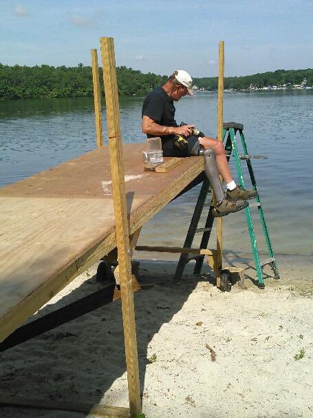 Fox5Kaitlyn's tweet image. Sometimes I feel like giving up (on various things) and then my stepmom sends me a picture of my dad, who is an amputee, building a dock.  

✨