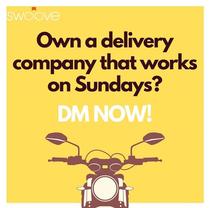 swoovedelivery's tweet photo. Happy Sunday!!!
We're looking to broaden our reach
If you own or know a delivery company that works on Sundays kindly send us a DM

#swoove #delivery #Ghana #accragoodsmarket #Africa https://t.co/c1spdmrwEh