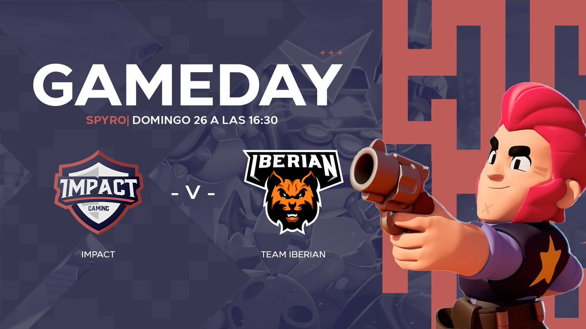 #BrawlStars 

A parte de nuestros chicos de Sim Racing, hoy también tenemos partido de Brawl. 🌟 

🆚 <a href="/TeamIberian/">Team Iberian</a> 
⏰ 16:30
🏆 <a href="/SpyroCup/">Spyro Cup ⭐</a> 

#GoImpact