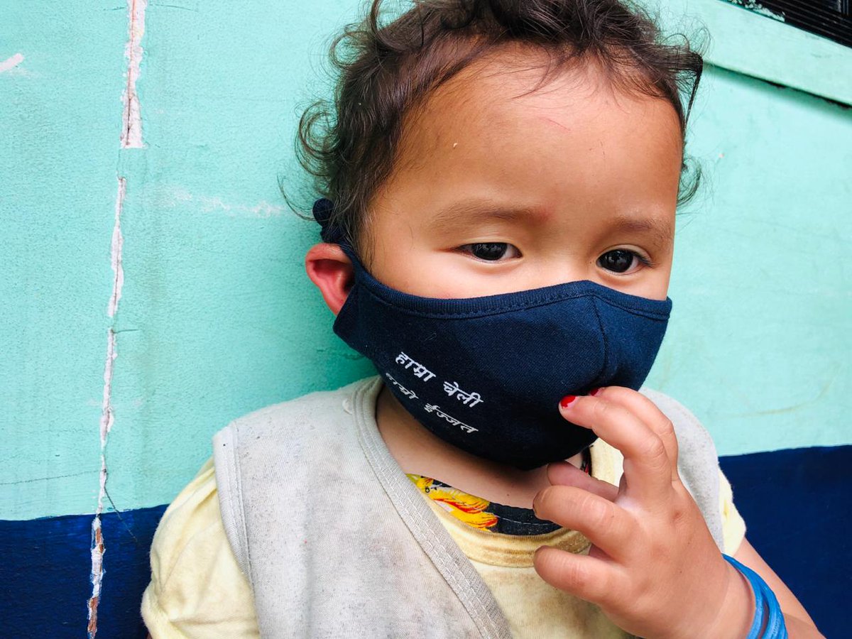 Pralhadkumar's tweet image. Masks cannot mask the cuteness 😷
मास्क ले सुन्दरता छेक्न सक्दैन 👧👦

Ladies in Women's Foundation of Nepal are well prepared to produce and supply 3-layer reusable safe #ClothMask for schools, collages, industries, organisations, families and community+.