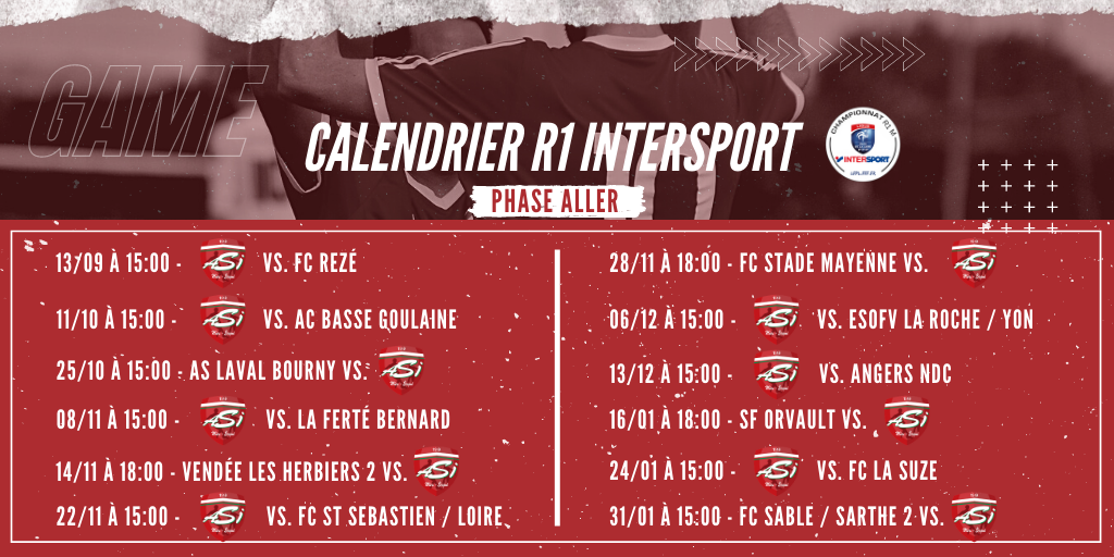 asi_foot's tweet photo. 🗓️ Retrouvez les dates des différentes rencontres de #R1Intersport⤵️

Les 2⃣ dates du derby 🆚 @NDCAngersFoot 

31/12- 𝙍𝙚́𝙘𝙚𝙥𝙩𝙞𝙤𝙣 𝙖𝙪 𝙨𝙩𝙖𝙙𝙚 𝙙𝙚𝙨 𝙑𝙖𝙧𝙚𝙣𝙣𝙚𝙨
30/05 - 𝘿𝙚́𝙥𝙡𝙖𝙘𝙚𝙢𝙚𝙣𝙩 𝙖𝙪 𝙨𝙩𝙖𝙙𝙚 𝘼𝙣𝙙𝙧𝙚́ 𝘽𝙚𝙧𝙩𝙞𝙣

#GoASI 🔥 https://t.co/Kk0lQWR8np