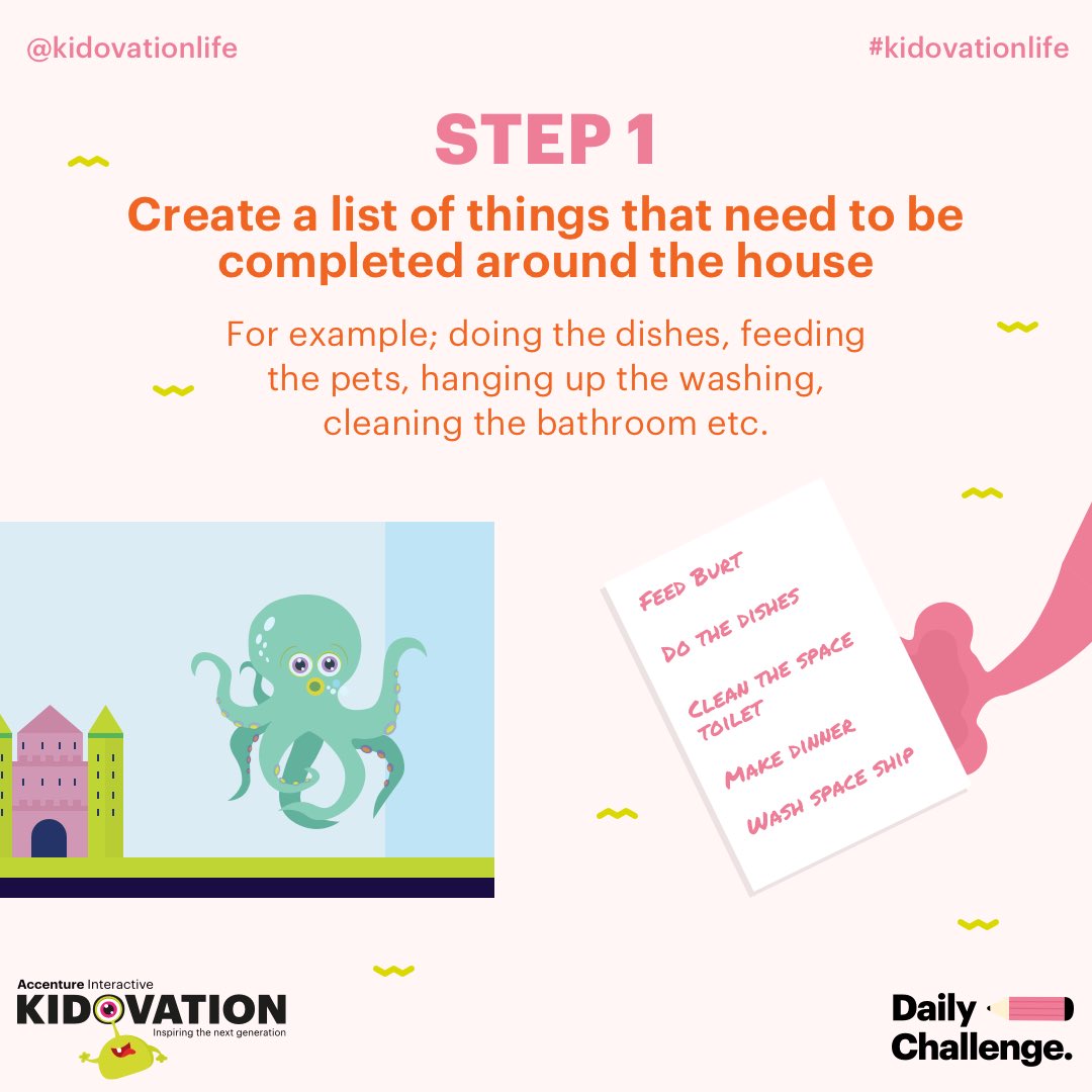KidovationLife's tweet image. For Day 7 of the #KidovationDailyChallenge, have a think about what needs to be done around the task. 💭📝 (1 of 2)

#agilewayofworking #kidsactivities #creativethinking #agile