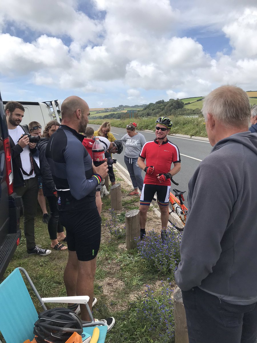 TamsynHalls's tweet photo. Quick pit stop - half way through the cycle. 50 miles to go @MontyHalls @theRMcharity https://t.co/wCHIfHPTjI