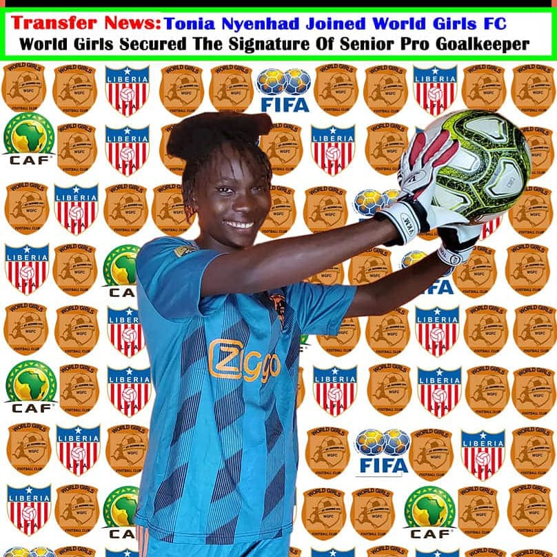 WorldGirlsFc1's tweet photo. #TransferNews July 26th, 2020
#Headlines: World Girls Confirmed the Signing of Senior Pro Goalkeeper.   #Tonia #Nyenhad on a 4 Years Deal. 

We are Glad to welcome Tonia Nyenhad to World Girls family for the New league season 2020/2021. https://t.co/YvUz4ui6Co