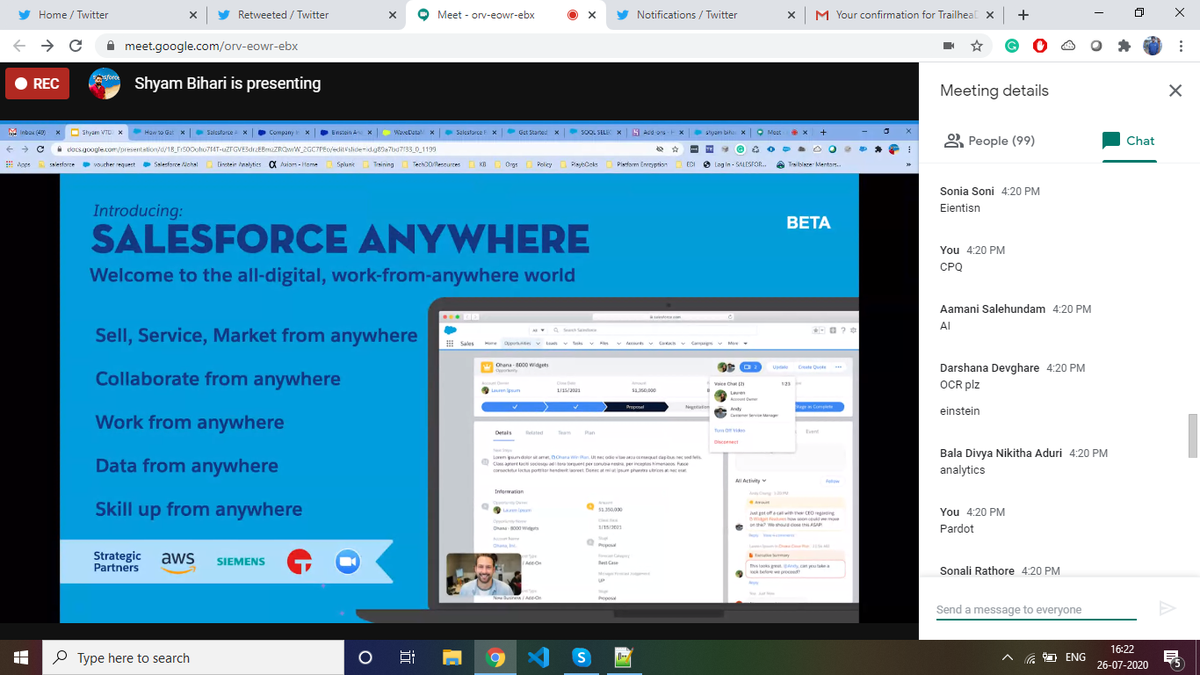 rishu_16's tweet image. Loved #SalesforceAnywhere 😍 
@MotihariSFDG @ShyamSf @omprakash_it 
#MotihariMeetup #TrailblazingTogether #TrailblazerCommunity