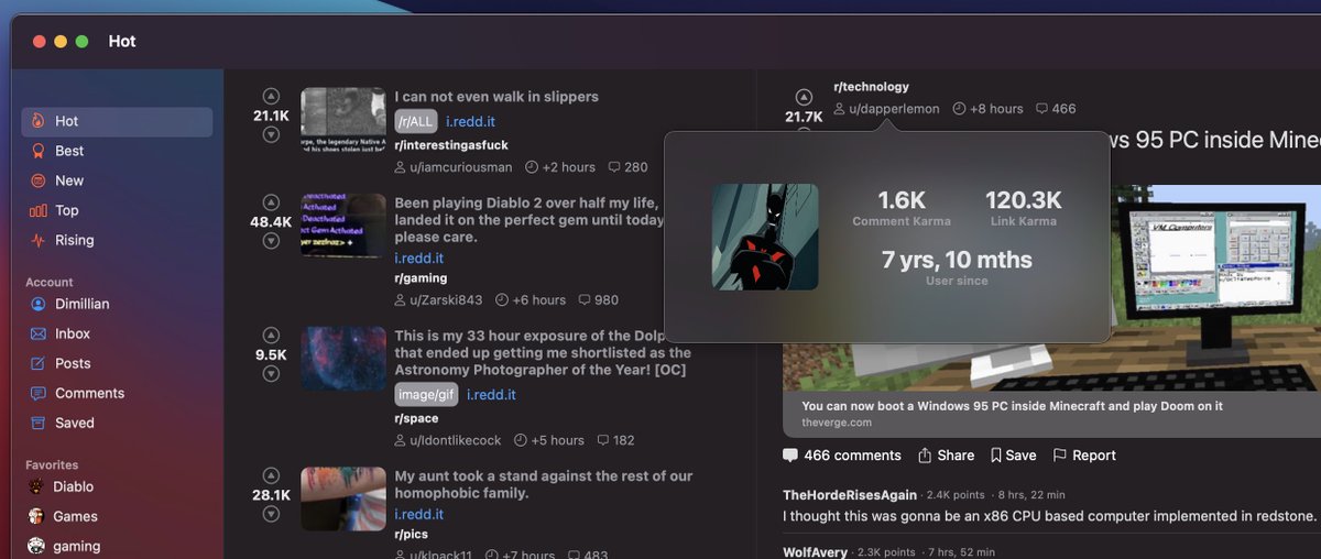 Dimillian's tweet photo. Hello user popover https://t.co/bARoJo9d0c