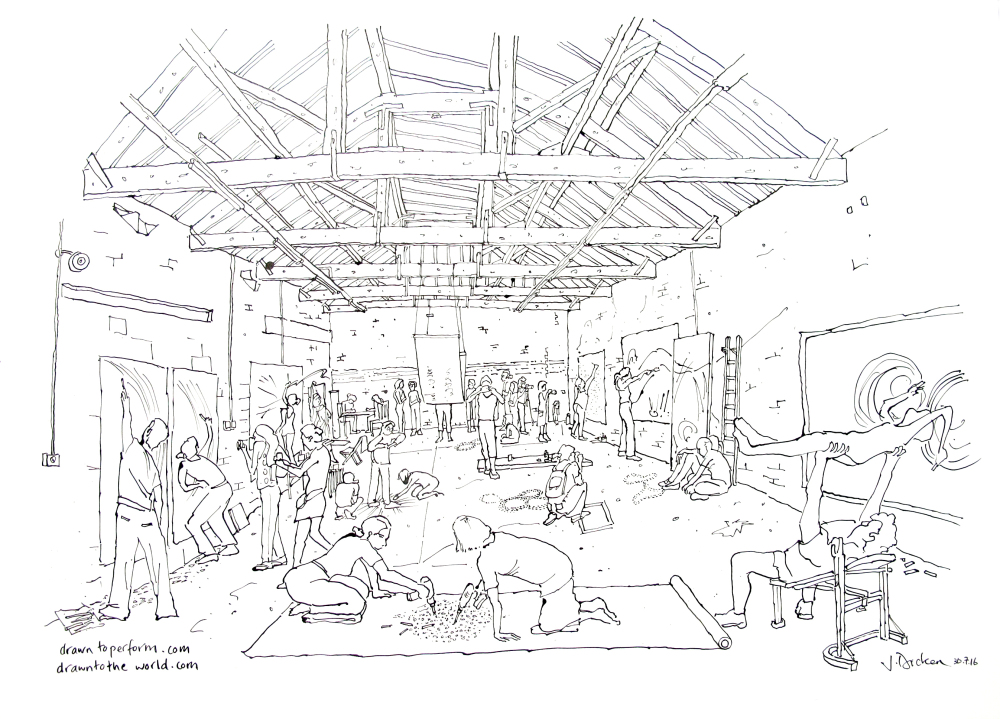 drawtoperform's tweet photo. Artist Jemma Dicken drawing the live performances at the third Draw to Perform festival (collaberations). July 2016, Crows Nest Gallery, London, UK. Photo by Kim Noce.
#drawtoperform #drawingperformance #drawingfestival #liveart #performanceart #drawing #artevent #london https://t.co/xHRXZmcBgt