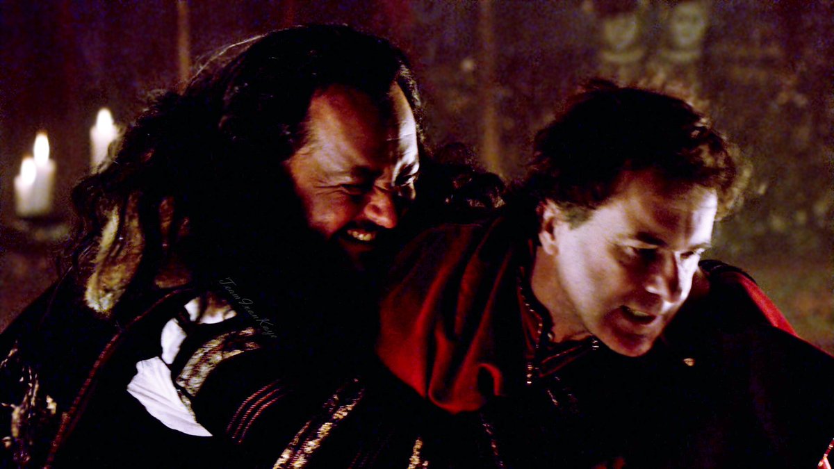 IvanKayeFans's tweet photo. Happy birthday to the cousin Cardinal @PeterTSullivan from the team of the Duke!🎉🎁Hope your day is more peaceful than this scene!😉😄
.
From S1 of 'The Borgias' (2011).
.
#IvanKaye #PeterSullivan #AscanioSforza #CardinalSforza #LudovicoSforza #DukeOfMilan #TVseries #perioddrama https://t.co/magyKALjAS