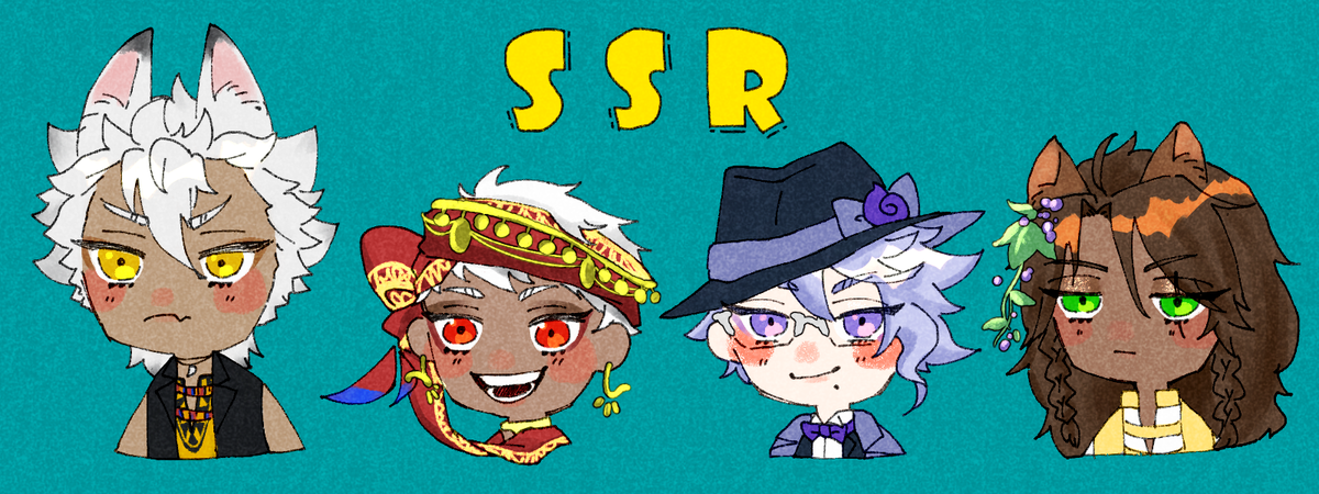 #twstファンアート
うちでがんばってくれてるSSRさんたち????
～SR?を添えて～ 