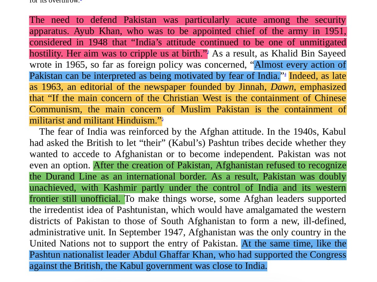 Indeed, as late as 1963, an editorial of the newspaper founded by Jinnah, Dawn, emphasized that “If the main concern of the Christian West is the containment of Chinese Communism, main concern of Muslim Pakistan is the containment of militarist and militant Hinduism.”  @dawn_com