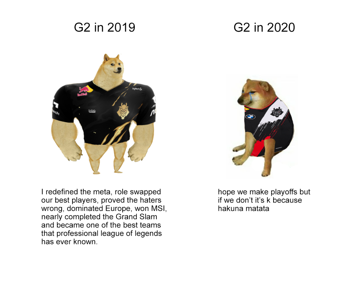 G2esports's tweet photo. How the times have changed https://t.co/9CeLBlf675