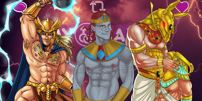 The Gods are in, darling! ?? Cum? spread your devotion on their #harem altars & worship their immaculate