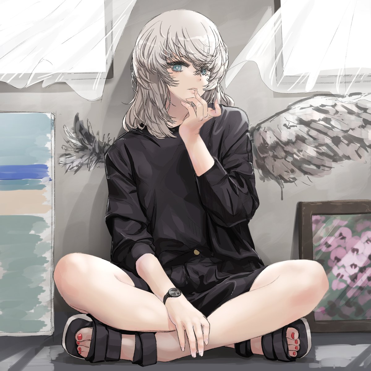逸見エリカ 「エリカの咲く部屋。 」|おしりパワー中島のイラスト